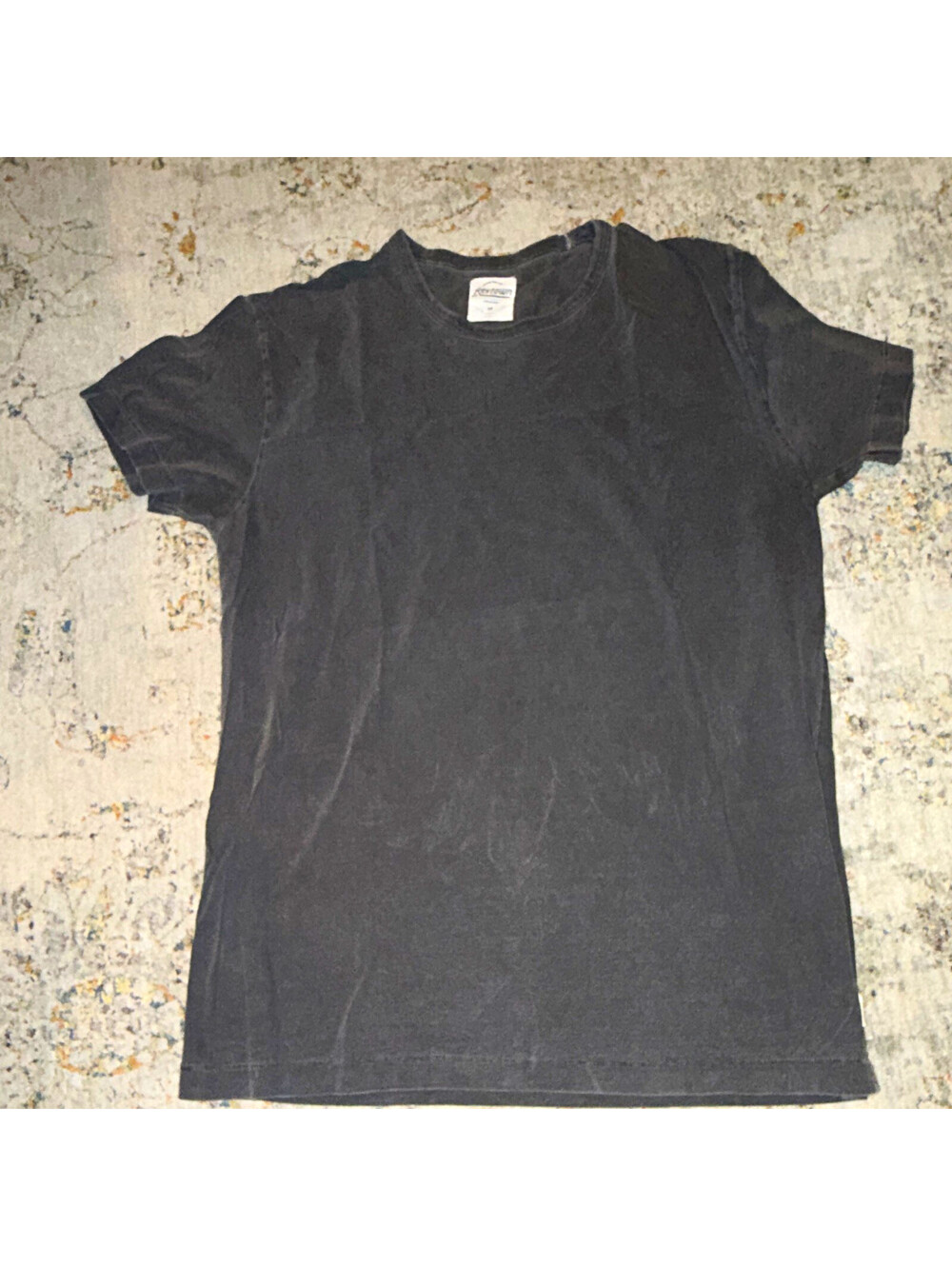 Revtown Men’s Gray Solid Crew Neck Short Sleeve T-Shirt Size M Regular A242